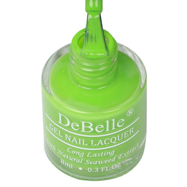 Debelle Gel Nail Polish Matcha Cookie (Parrot Green Nail Paint)|Non Uv - Glossy Finish |Chip Resistant | Seaweed Enriched Formula| Long Lasting|Cruelty And Toxic Free| 8Ml